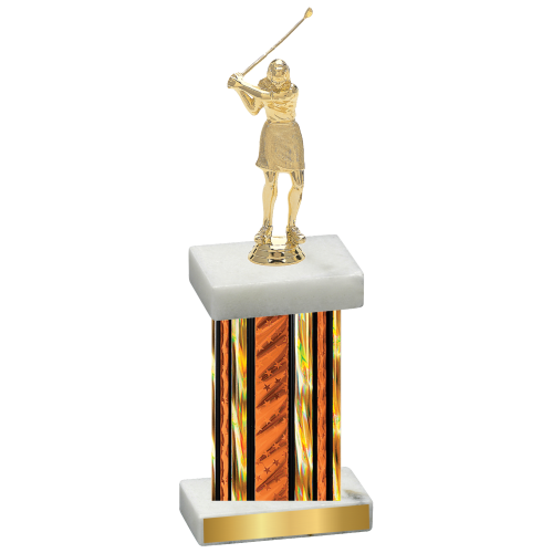 Single Orange Glacier Golf Trophy