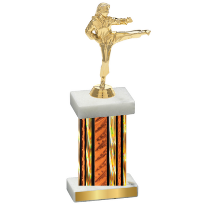 Single Orange Glacier Karate Trophy