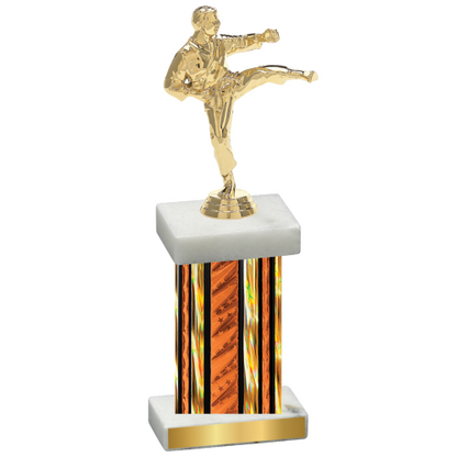 Single Orange Glacier Karate Trophy