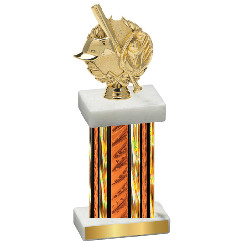 Single Orange Glacier Baseball Trophy