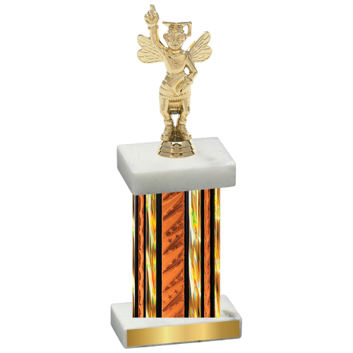 Single Orange Glacier Academics Trophy