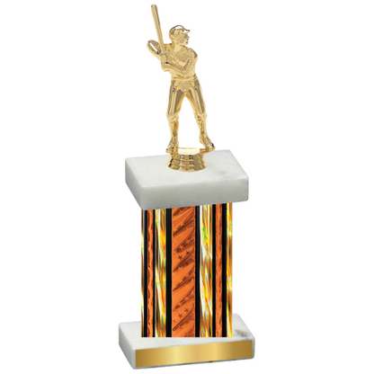 Single Orange Glacier Baseball Trophy