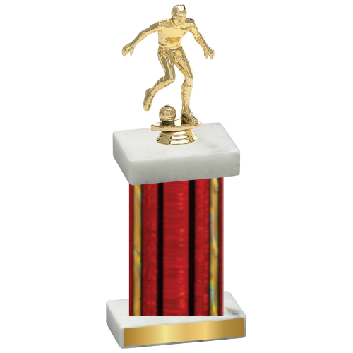 Single Red Glacier Soccer Trophy