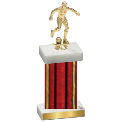 Single Red Glacier Soccer Trophy