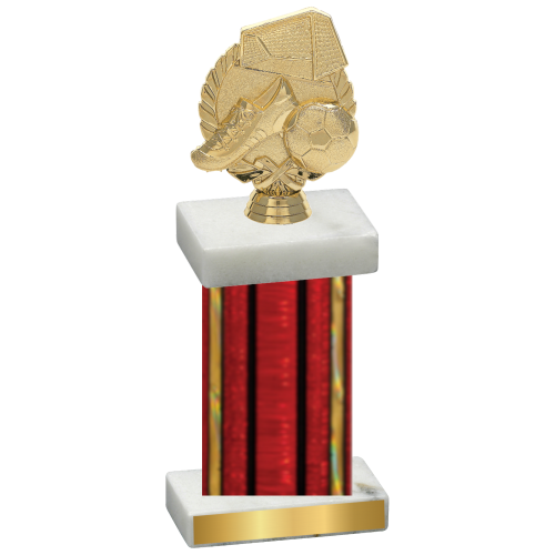 Single Red Glacier Soccer Trophy