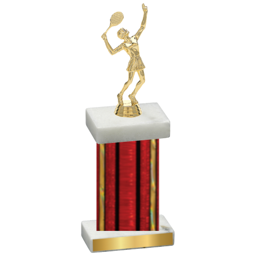 Single Red Glacier Tennis Trophy