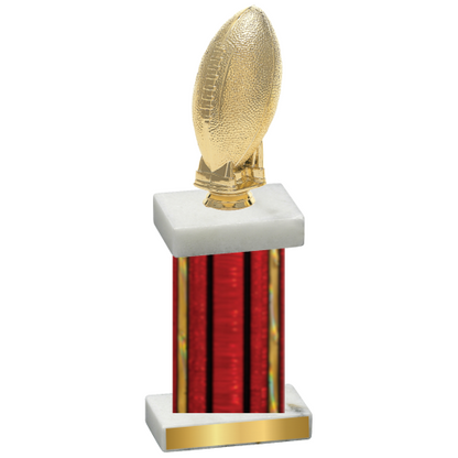 Single Red Glacier Football Trophy