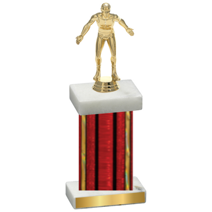 Single Red Glacier Wrestling Trophy