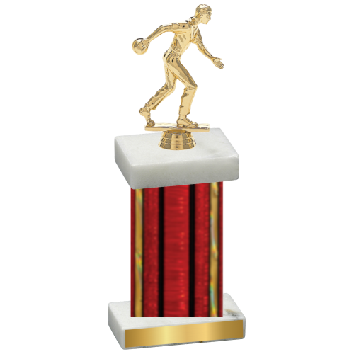 Single Red Glacier Bowling Trophy