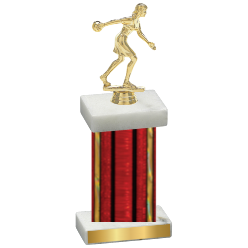 Single Red Glacier Bowling Trophy