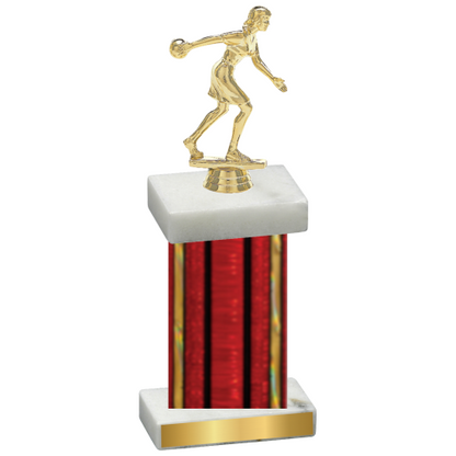 Single Red Glacier Bowling Trophy