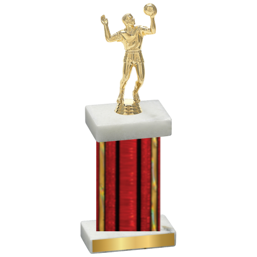 Single Red Glacier Volleyball Trophy