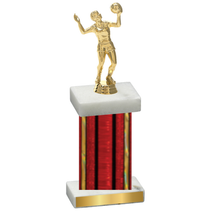 Single Red Glacier Volleyball Trophy