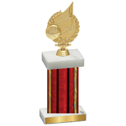 Single Red Glacier Volleyball Trophy