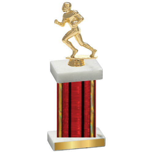 Single Red Glacier Football Trophy