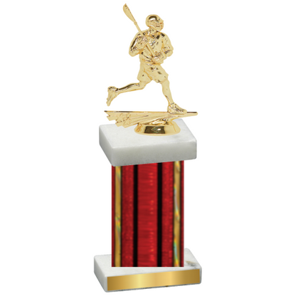 Single Red Glacier Lacrosse Trophy