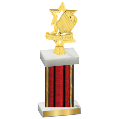 Single Red Glacier Pickleball Trophy