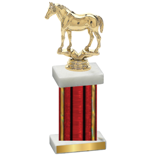 Single Red Glacier Horses Trophy