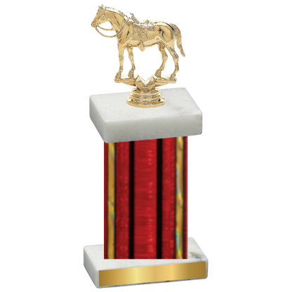 Single Red Glacier Horses Trophy