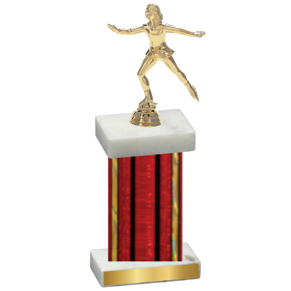 Single Red Glacier Skater Trophy