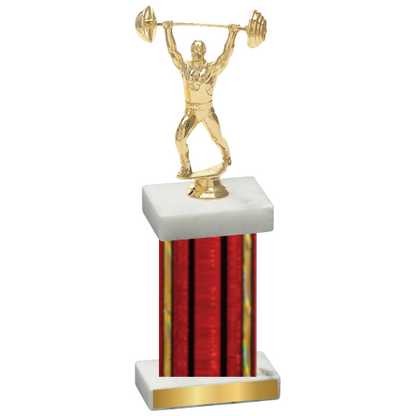 Single Red Glacier Weights Trophy