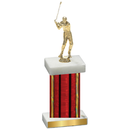 Single Red Glacier Golf Trophy