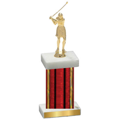 Single Red Glacier Golf Trophy