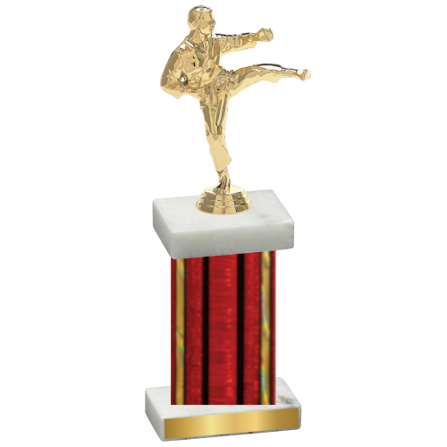 Single Red Glacier Karate Trophy