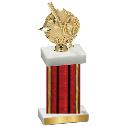 Single Red Glacier Baseball Trophy