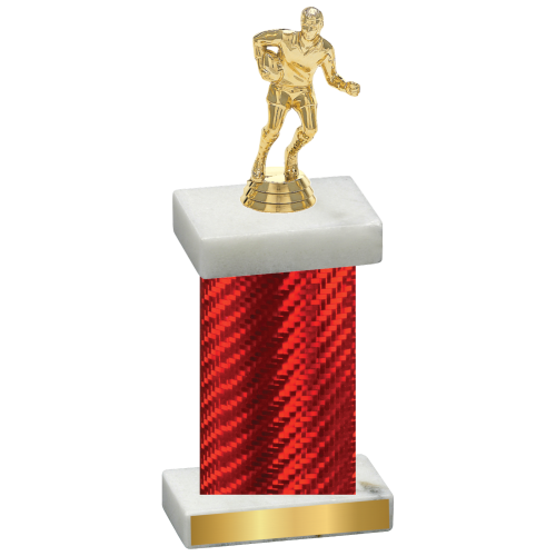 Single Red Carbon Fiber Rugby Trophy