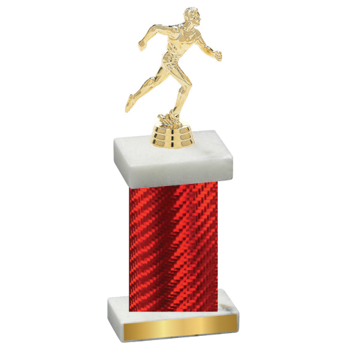 Single Red Carbon Fiber Running Trophy