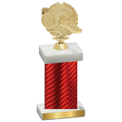 Single Red Carbon Fiber Running Trophy