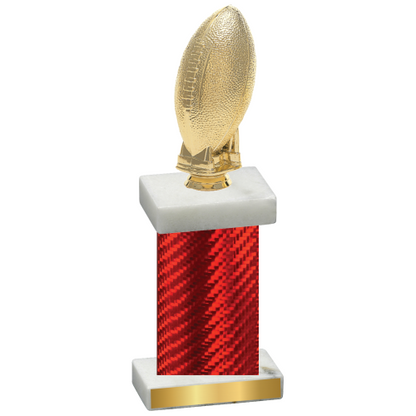 Single Red Carbon Fiber Football Trophy