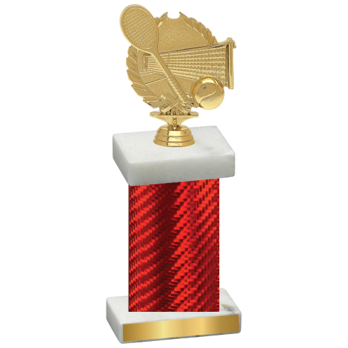 Single Red Carbon Fiber Tennis Trophy