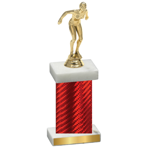 Single Red Carbon Fiber Tennis Trophy