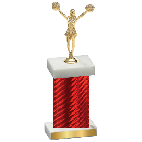 Single Red Carbon Fiber Cheerleading Trophy