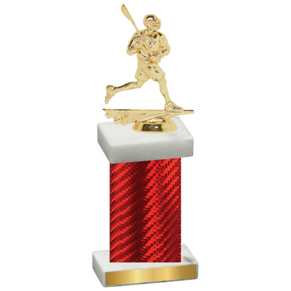 Single Red Carbon Fiber Lacrosse Trophy