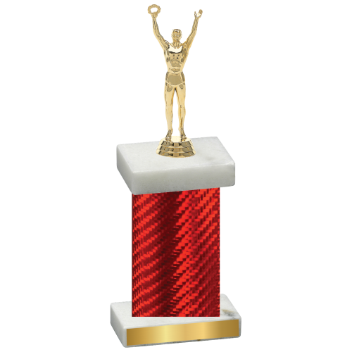 Single Red Carbon Fiber Victory Trophy