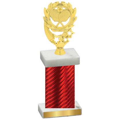 Single Red Carbon Fiber Pickleball Trophy