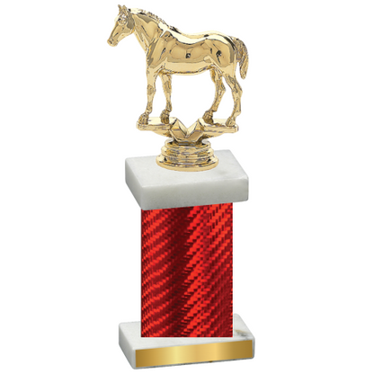 Single Red Carbon Fiber Horses Trophy