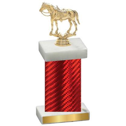 Single Red Carbon Fiber Horses Trophy