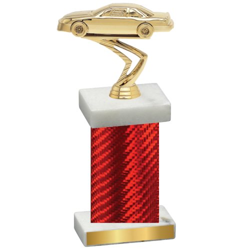 Single Red Carbon Fiber Cars Trophy