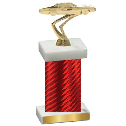 Single Red Carbon Fiber Cars Trophy