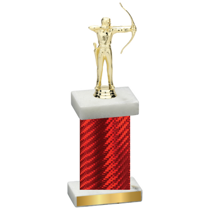 Single Red Carbon Fiber Archery Trophy