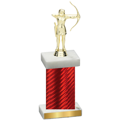 Single Red Carbon Fiber Archery Trophy