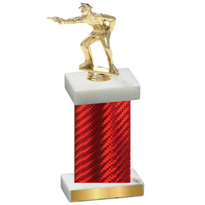 Single Red Carbon Fiber Shooter Trophy