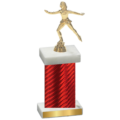 Single Red Carbon Fiber Skater Trophy