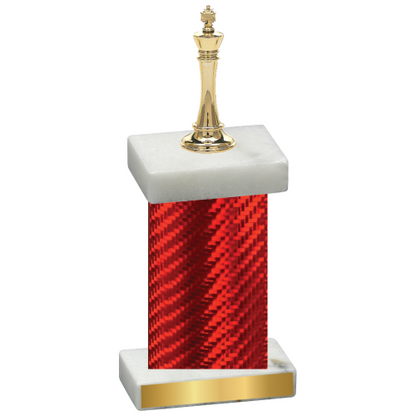 Single Red Carbon Fiber Chess Trophy