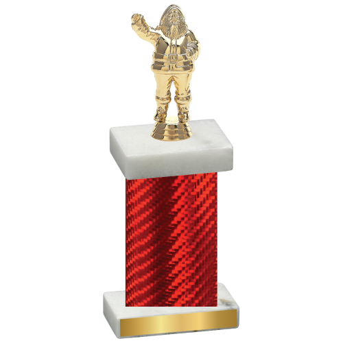 Single Red Carbon Fiber Holiday Trophy