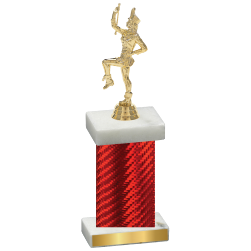 Single Red Carbon Fiber Majorette Trophy